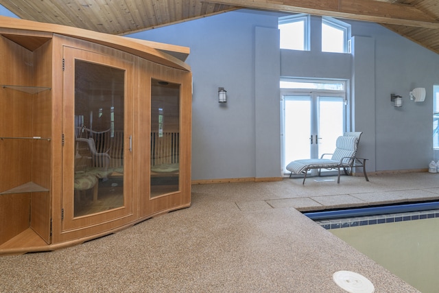 interior space with french doors