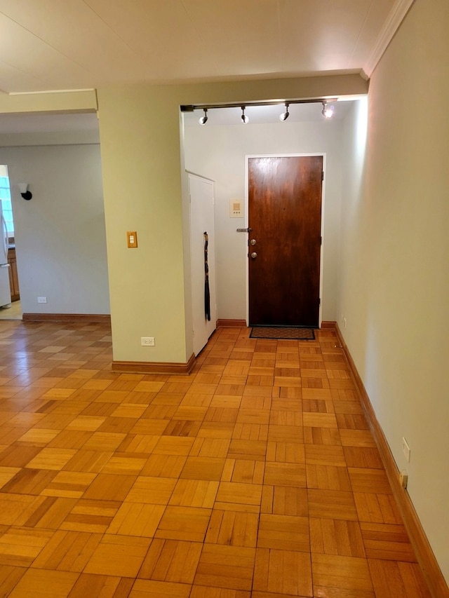 empty room featuring light parquet floors