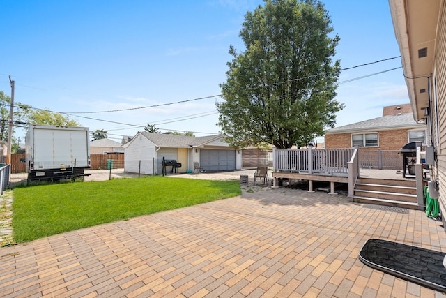 view of patio / terrace featuring a wooden deck