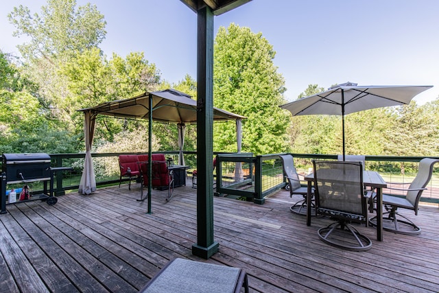 view of wooden terrace