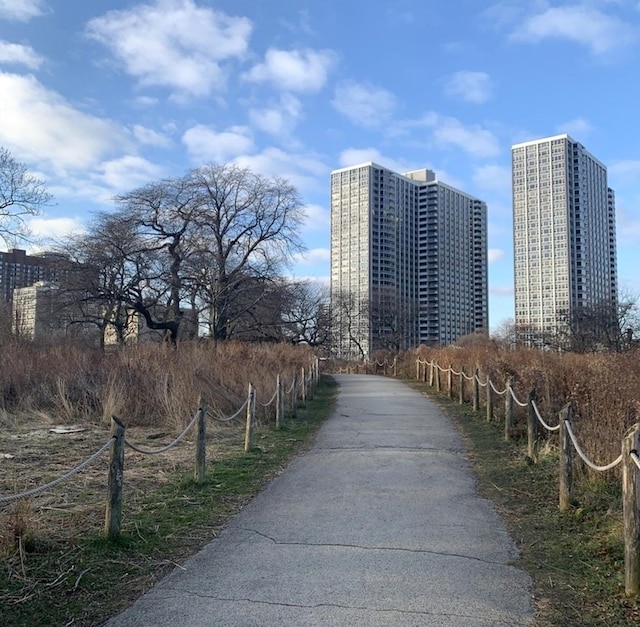 view of road featuring a view of city