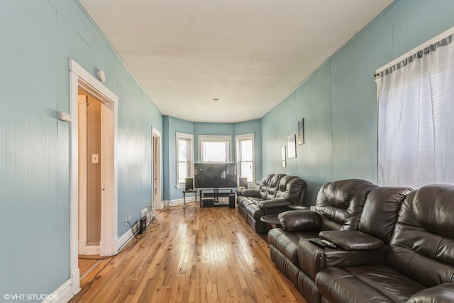 living room featuring hardwood / wood-style floors