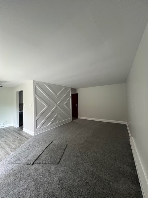 additional living space with carpet floors