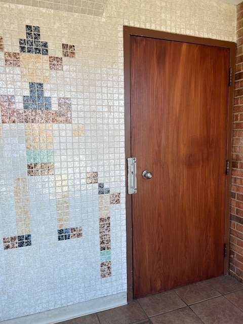 interior space with tile floors