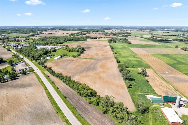 drone / aerial view featuring a rural view