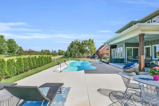 view of pool with a patio