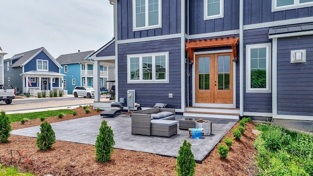 208 Leeward Way, Ottawa, IL 61350 - view of patio with outdoor lounge area, french doors, and entry steps
