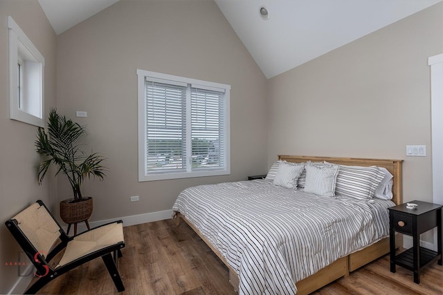 208 Leeward Way, Ottawa, IL 61350 - bedroom with wood finished floors and high vaulted ceiling
