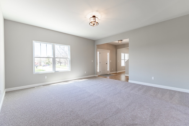 view of carpeted empty room