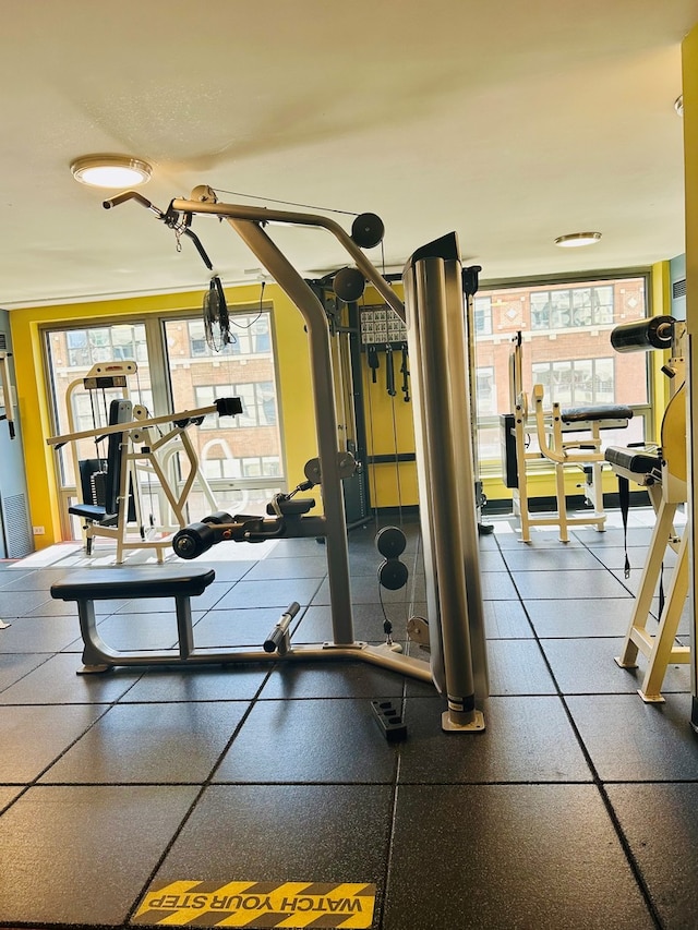 view of exercise room