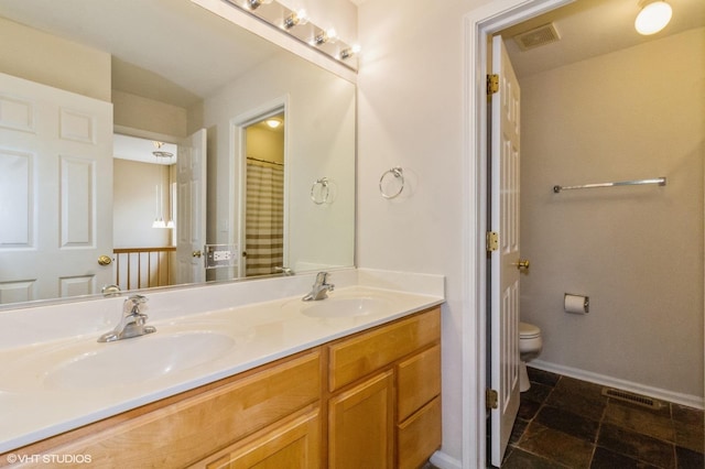 211 Grand Ridge Rd, Saint Charles, IL 60175 - full bathroom featuring toilet, double vanity, and baseboards