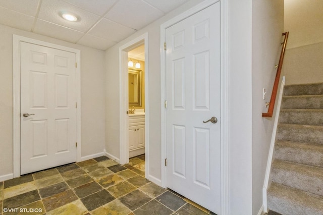 211 Grand Ridge Rd, Saint Charles, IL 60175 - stairway with stone finish flooring and baseboards