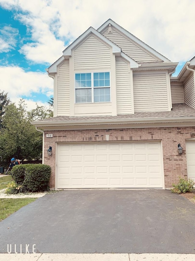 exterior space featuring a garage