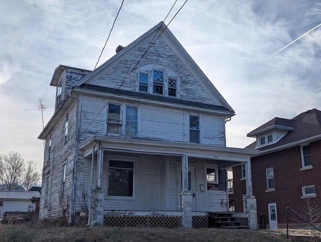 view of front of home featuring a porch