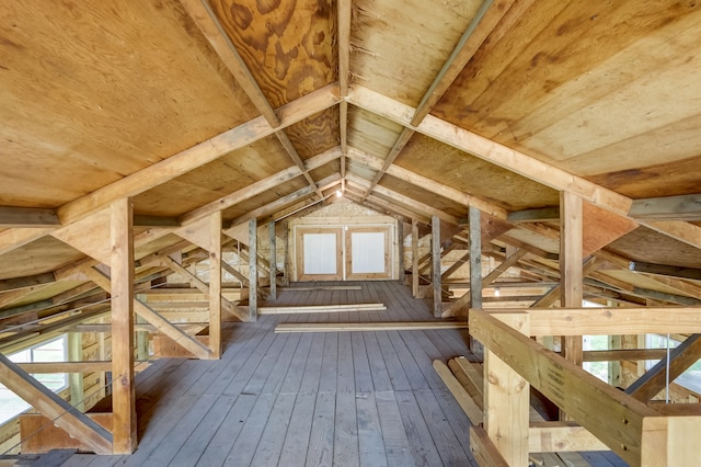 view of attic