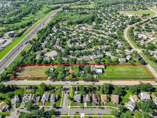 aerial view featuring a residential view