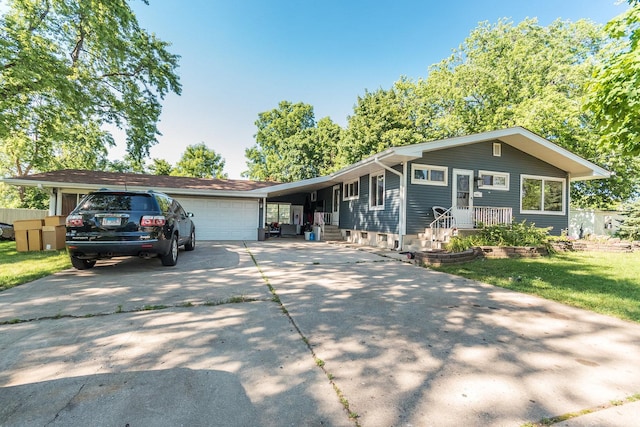 ranch-style house with a garage