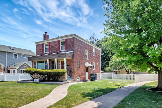 3415 W Maple St, Evergreen Park, IL 60805 - view of front of property featuring brick siding and a chimney