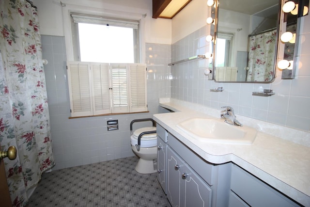 3415 W Maple St, Evergreen Park, IL 60805 - bathroom with tile walls and vanity