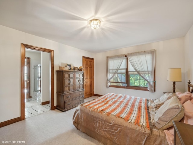 view of carpeted bedroom