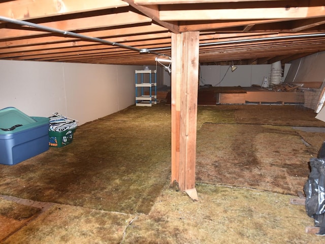 view of basement