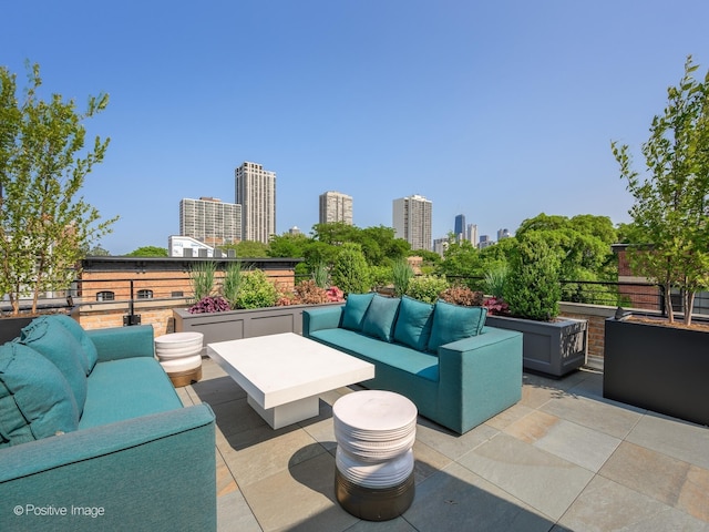 view of patio featuring outdoor lounge area