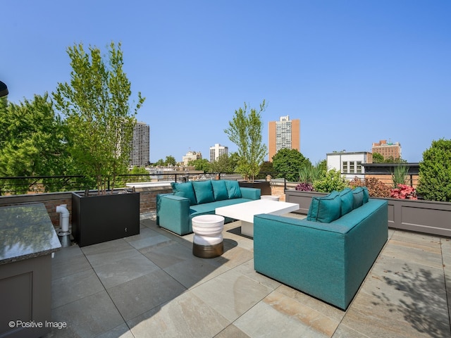 view of patio with outdoor lounge area