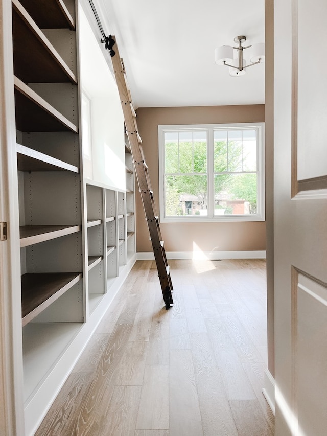 interior space featuring light hardwood / wood-style flooring