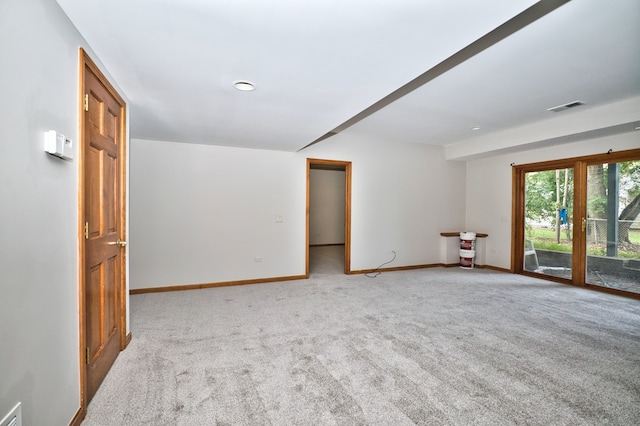 view of carpeted empty room