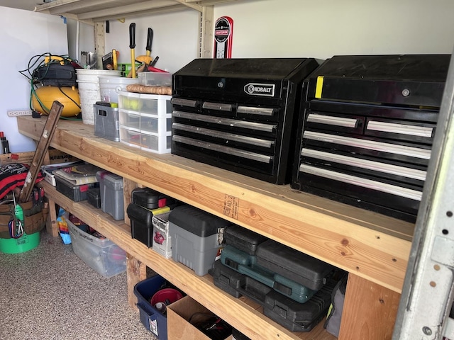 view of storage area