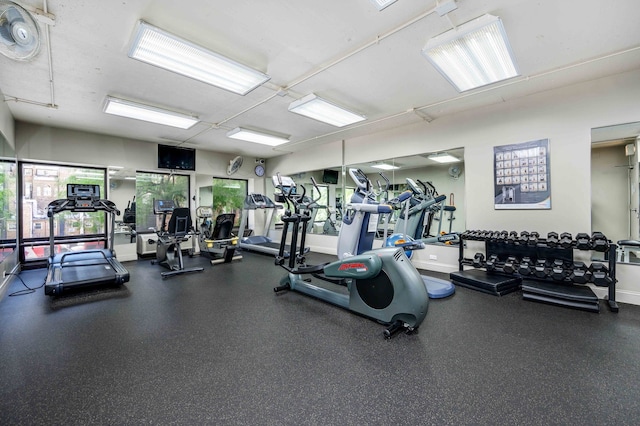 view of exercise room