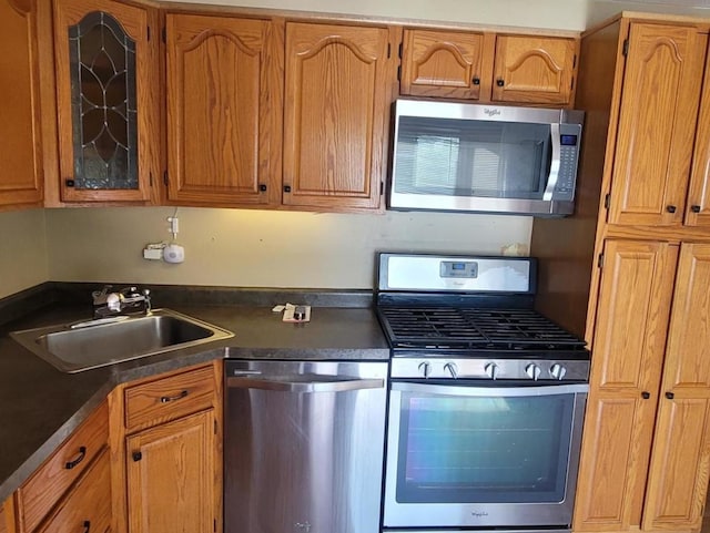 kitchen with sink and stainless steel appliances