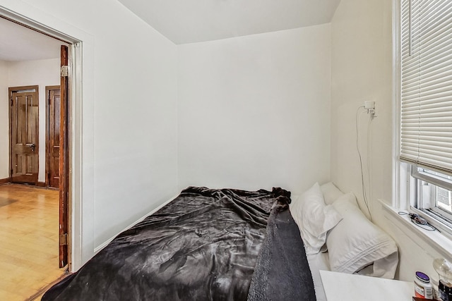 bedroom featuring wood-type flooring