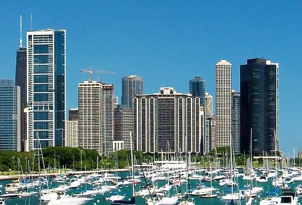 property's view of city featuring a water view