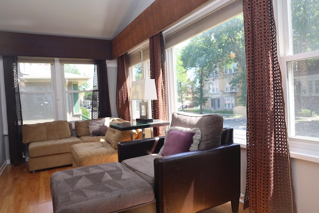 1040 N Austin Blvd, Oak Park, IL 60302 - sunroom / solarium featuring vaulted ceiling and wood finished floors