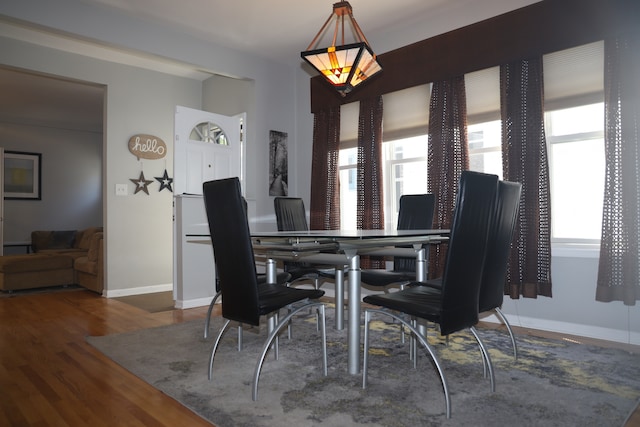 dining room featuring wood-type flooring