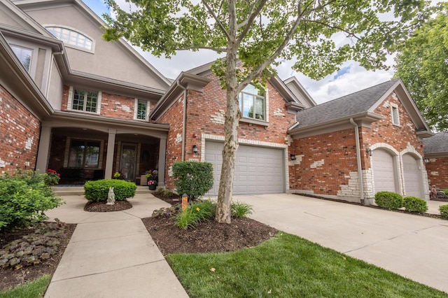 view of front of house featuring a garage