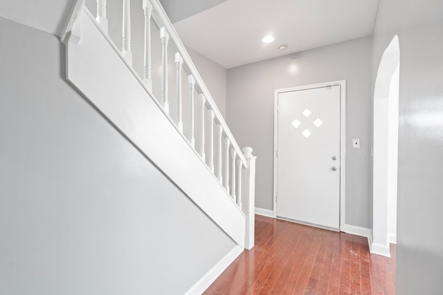 entrance foyer featuring hardwood / wood-style floors