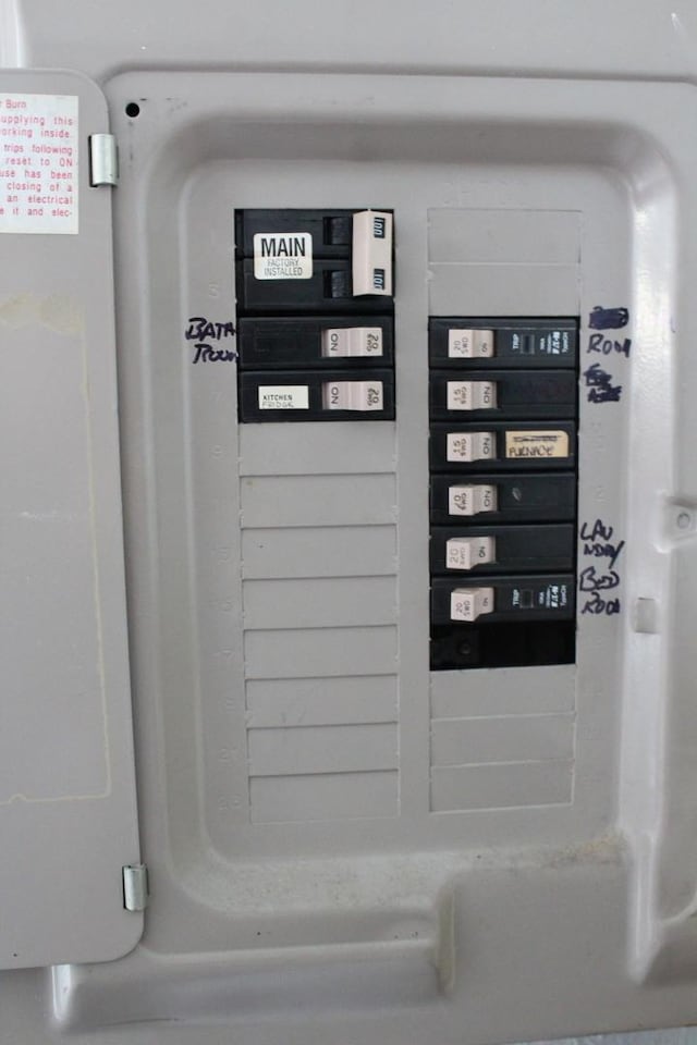 details featuring electric panel