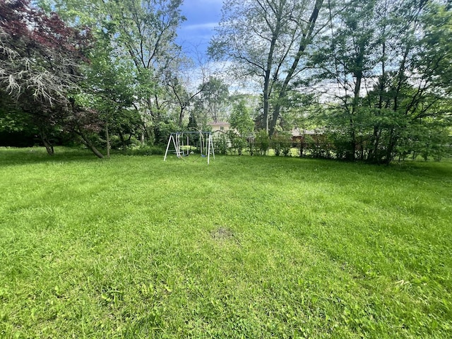 view of yard featuring a playground