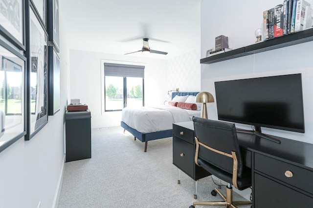 15W601 Grant St, Burr Ridge, IL 60527 - bedroom featuring light colored carpet and ceiling fan