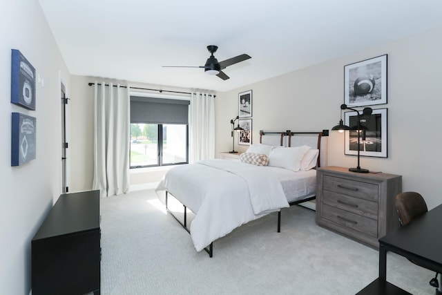 15W601 Grant St, Burr Ridge, IL 60527 - bedroom featuring light carpet and ceiling fan