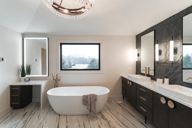 15W601 Grant St, Burr Ridge, IL 60527 - bathroom with vanity and a bath