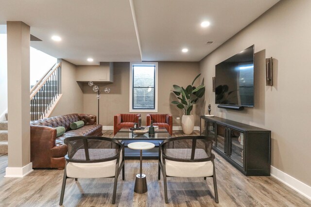 15W601 Grant St, Burr Ridge, IL 60527 - dining area with light hardwood / wood-style flooring