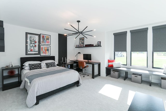15W601 Grant St, Burr Ridge, IL 60527 - bedroom featuring carpet floors and a chandelier