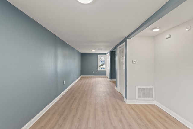 interior space with light wood-type flooring