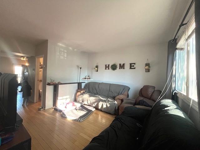 living room with wood-type flooring