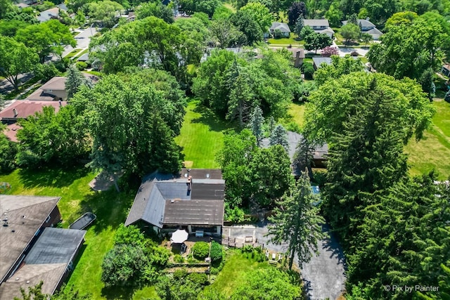 drone / aerial view featuring a residential view