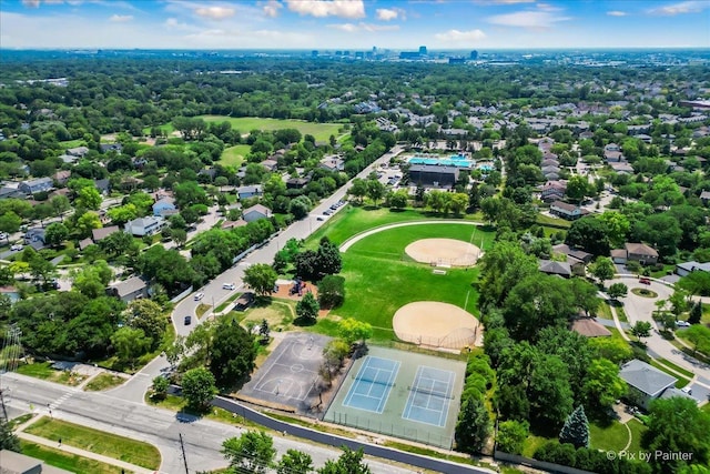 birds eye view of property