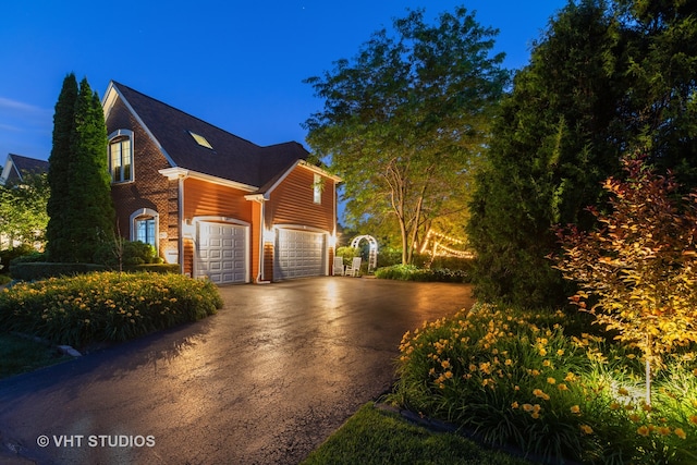 view of front of home featuring a garage